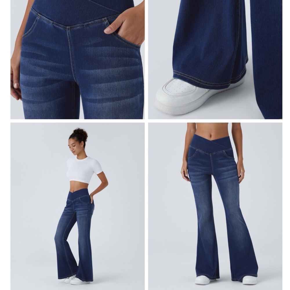 HALARA Women's stretchy flare Jeans. Size med/petite (26-27) - Picture 9 of 11